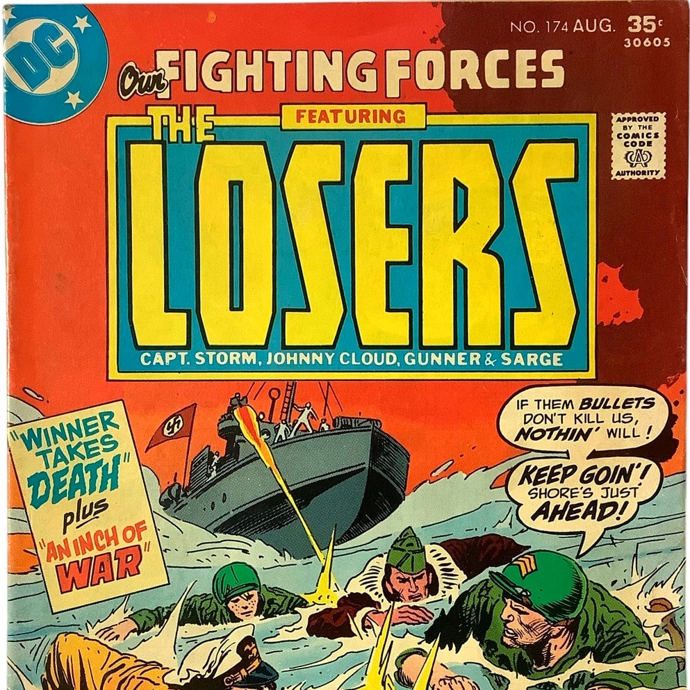 DC Comics, Our Fighting Forces #174, The Losers, Aug 1977, VF+ 8.5