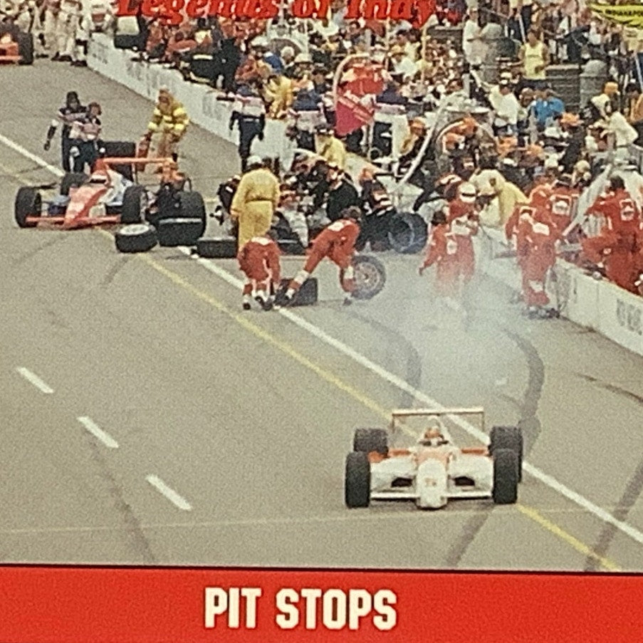 Pit Row Pit Stops at the Indianapois 500, 1992 Legends of Indy Card 84, NM+