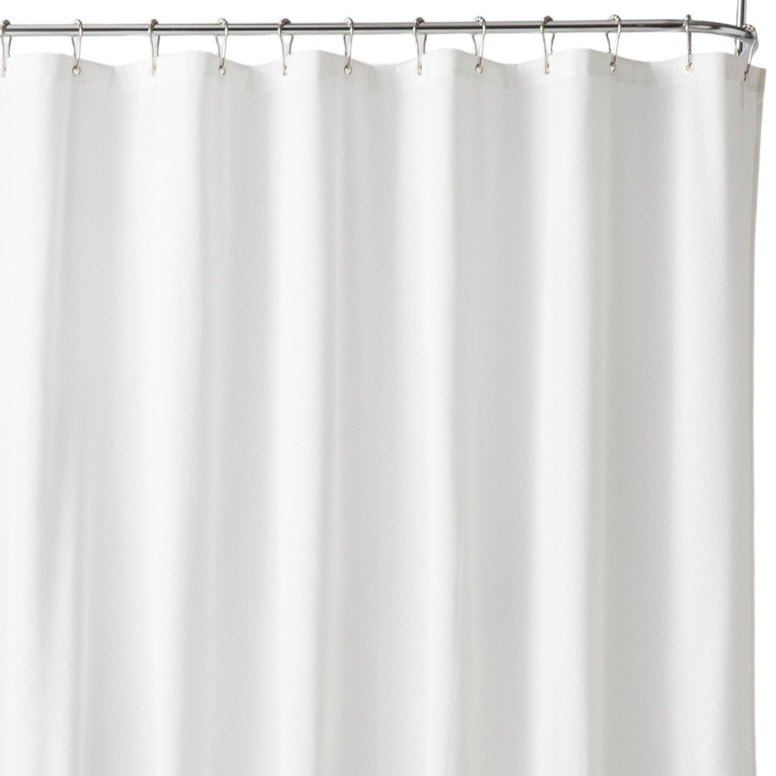 Waterproof Fabric Heavy Weight Shower Liner White 71" x 71" - Made by Design