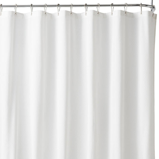 Waterproof Fabric Heavy Weight Shower Liner White 71" x 71" - Made by Design