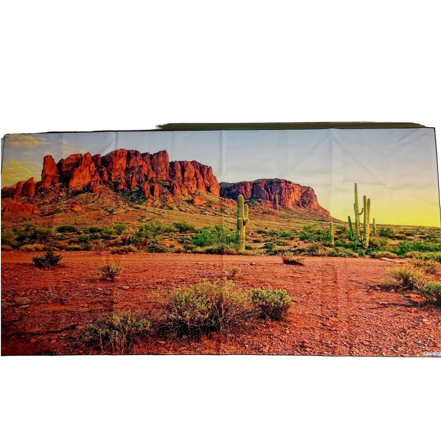 Arizona Tapestry Wall Hanging Landscape Sunset Desert & Mountains View 36" x 18"