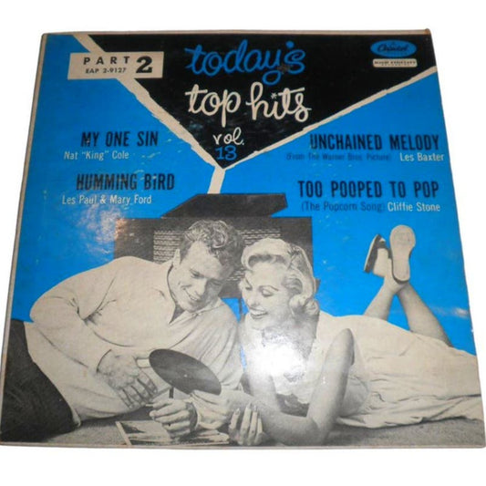 Capital Records EAP 2-9127 Today's Top Hits 45 Vinyl- Nat King Cole & More