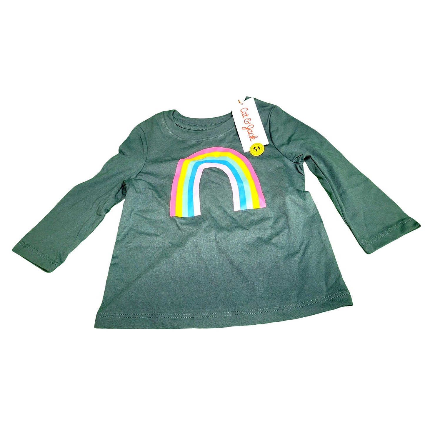 Toddler 'Rainbow' Long Sleeve T-Shirt - Cat & Jack Dark Green 4T