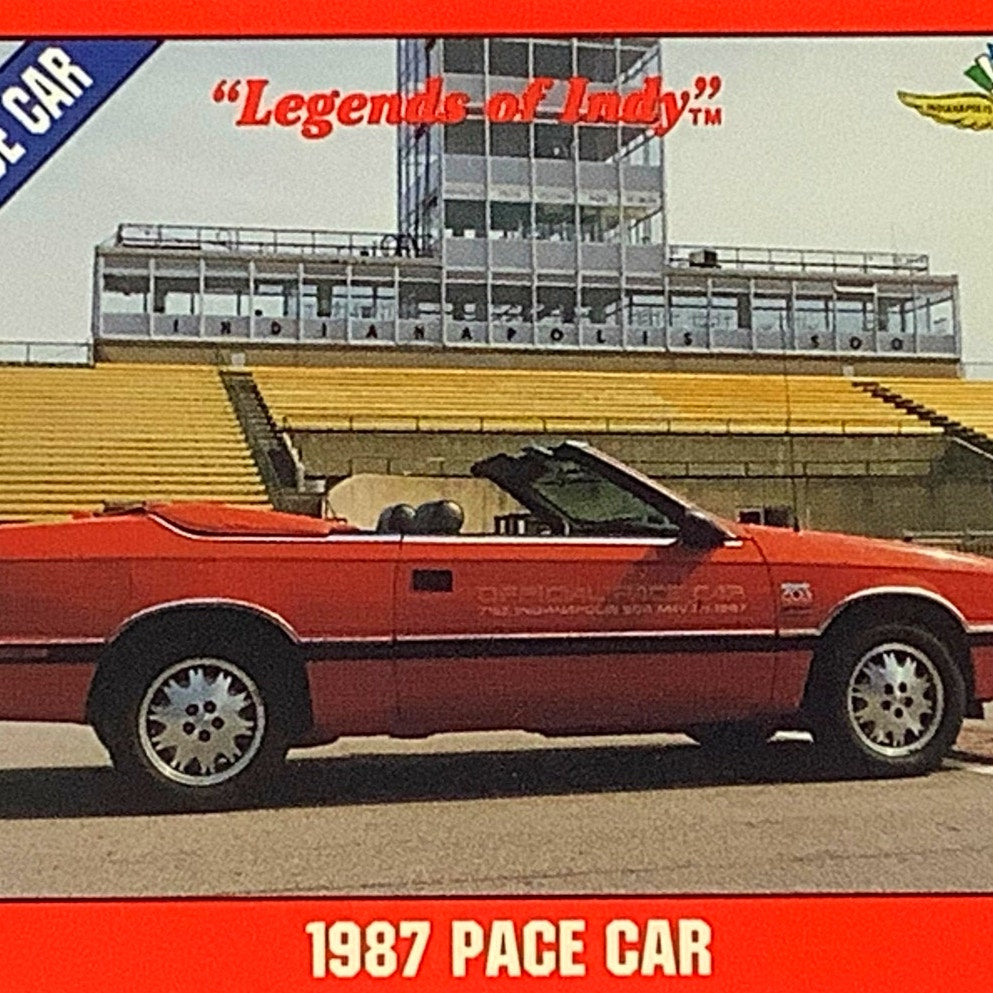 1987 Indianapolis Pace Car -Chrysler LeBaron, 1992 Legends of Indy, Card 54, NM+