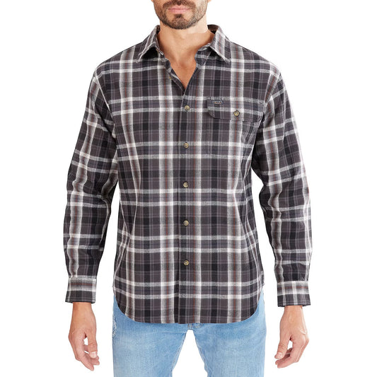 Ely Cattleman Unlined Flannel Big and Tall Mens Long Sleeve Western Shirt, 2XL