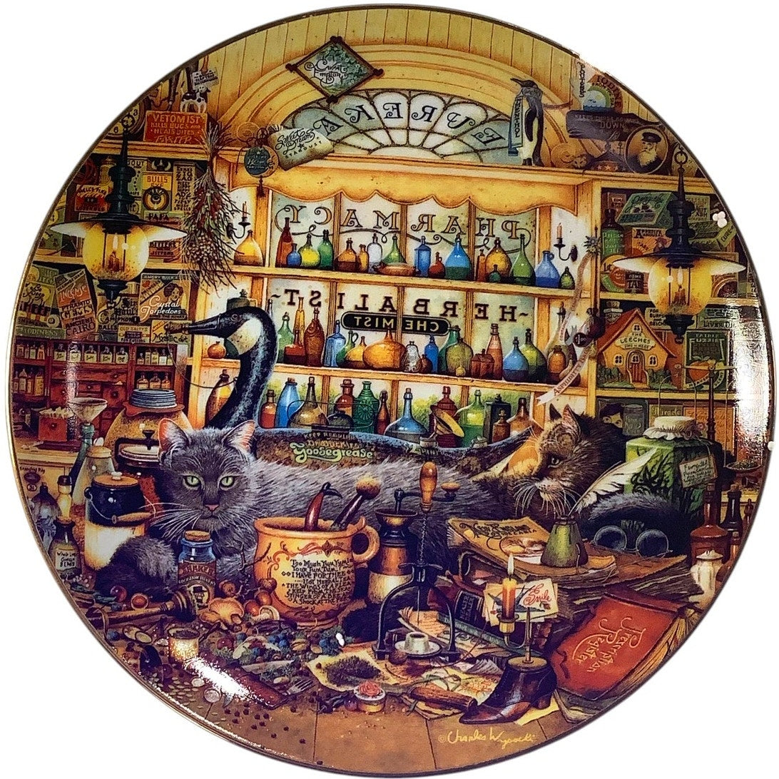 Collector's Plate: Elmer and Loretta, Purr-fect Places, C. Wysocki, BradEx 1999