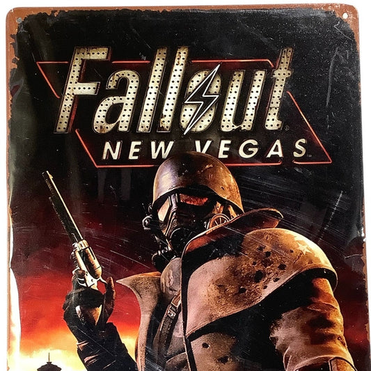 Fallout New Vegas, 8" x 12" Vintage Metal Game Poster