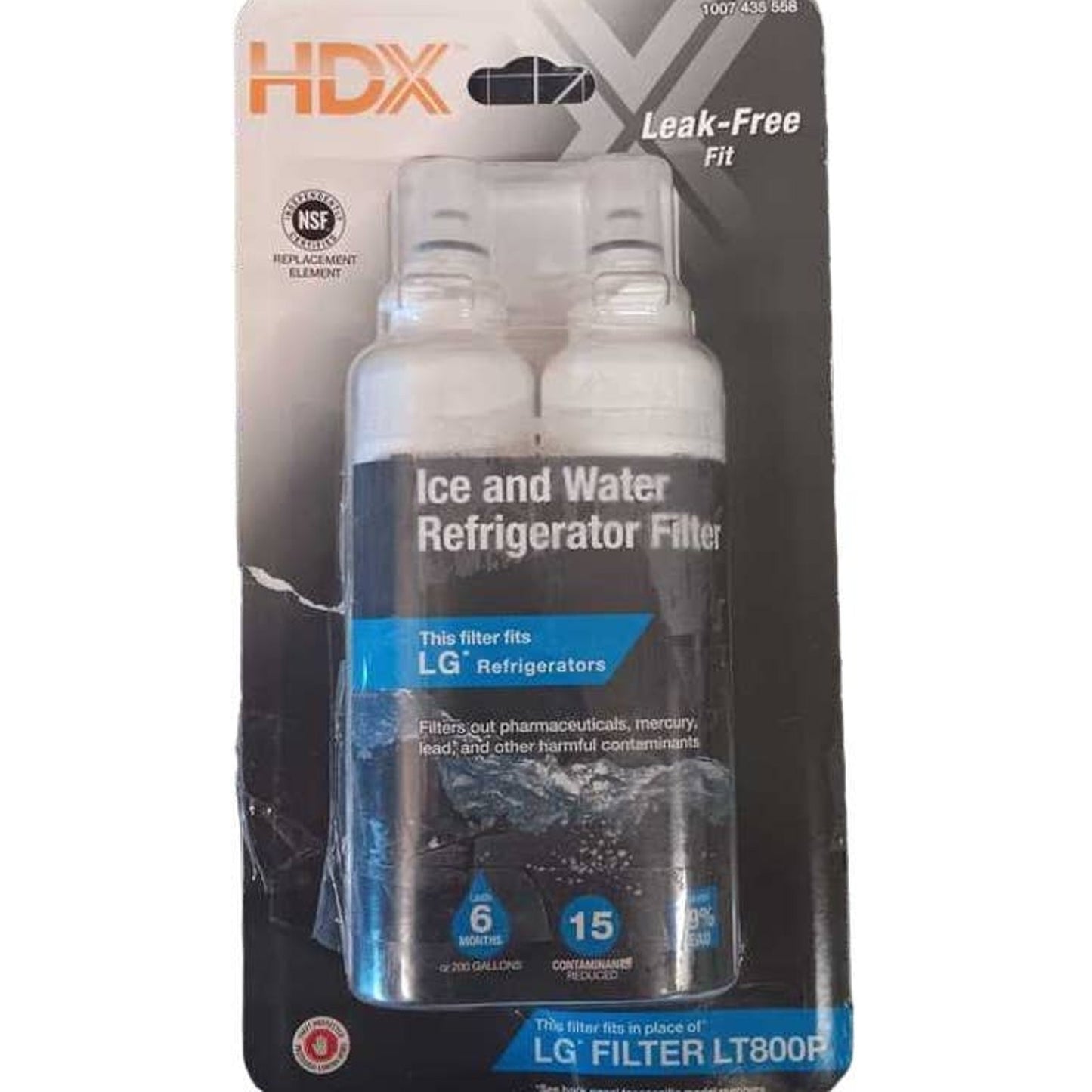 HDX FML-4 Premium Refrigerator Water Filter Replacement For LG LT800P (2-Pack)