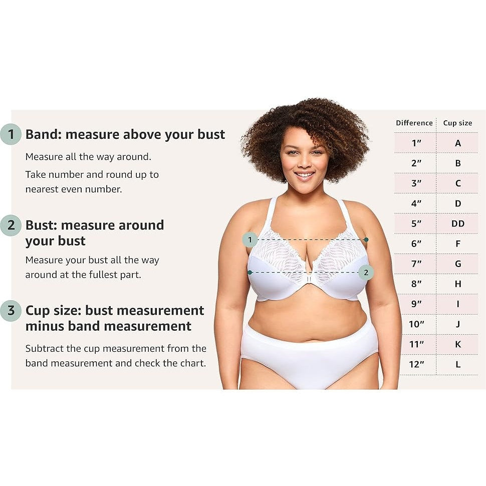 Full Figure Plus Size MagicLift Original Support Bra Wirefree, Black, 50D