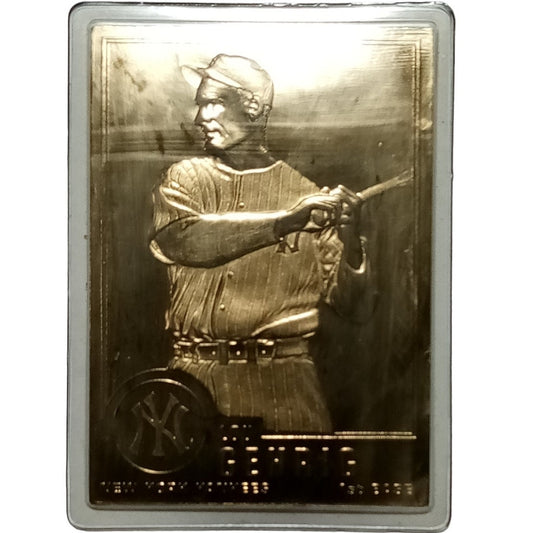 Lou Gehrig 1996 New York Yankees CMG Ind. 22k Gold Plated #43 Card. Still Sealed