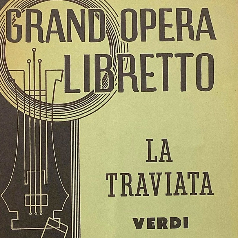 Grand Opera Libretto, La Traviata Verdi, Circa 1960's, Edwin F. Kalmus, NYC