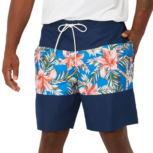 St. John's Bay Men's Swim Board Short With 9" Inseam, Signature Navy, Medium