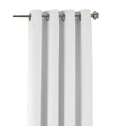 Linden Street Bayshore 100% Blackout Grommet Single Curtain Panel, White 50x84