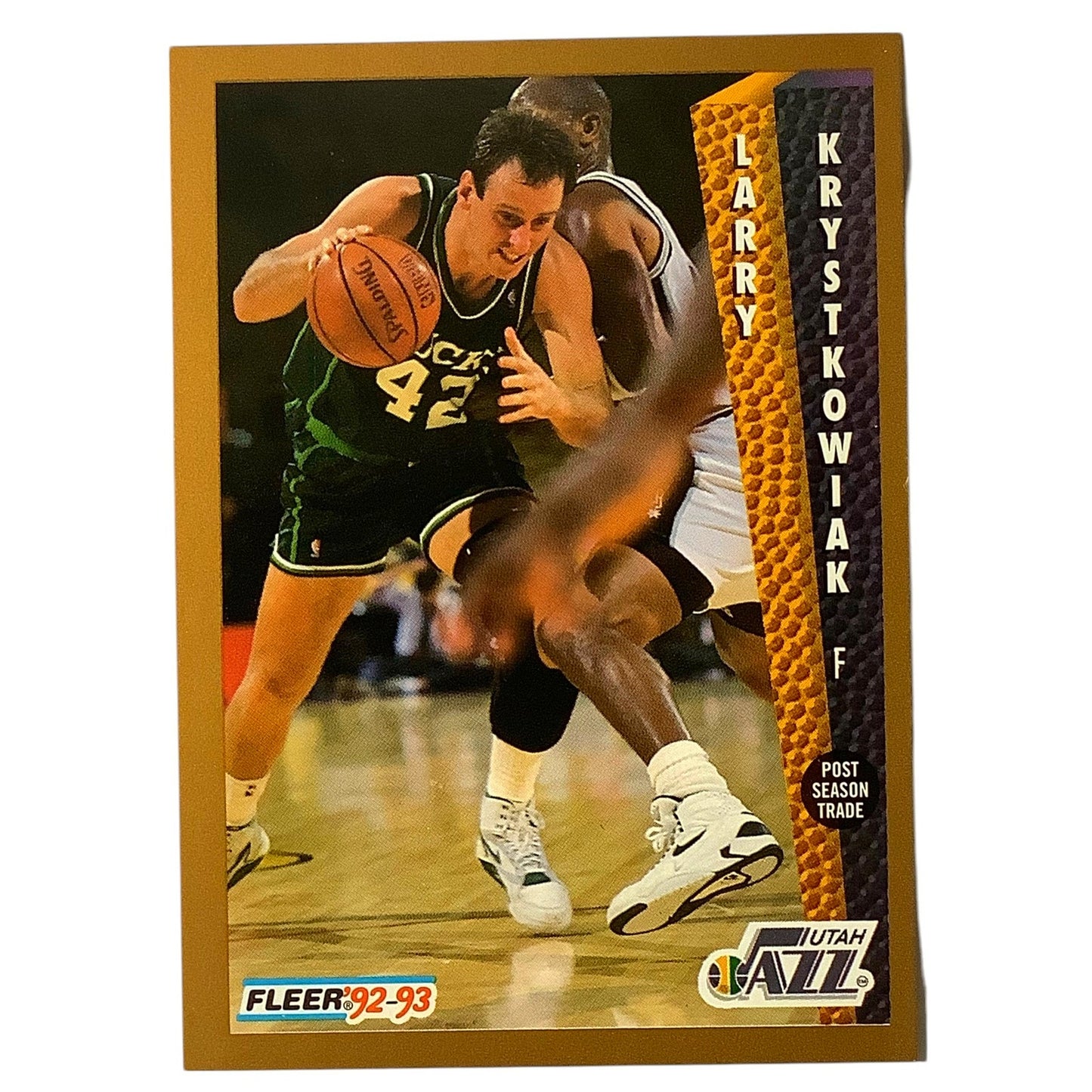 Larry Krystkowiak (F), Card #223, Utah Jazz, 1992-93 Fleer NBA