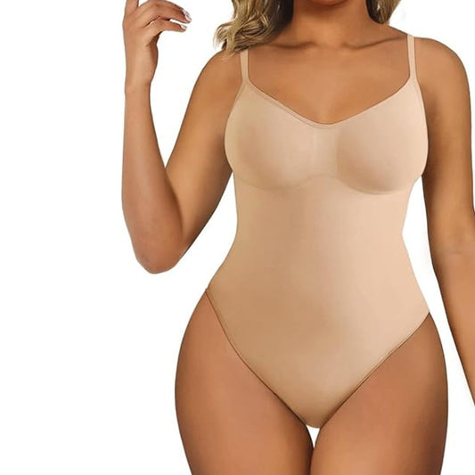 SHAPERX Shapewear Bodysuit Tummy Control Seamless Sculpting Snatched Waist, S/M