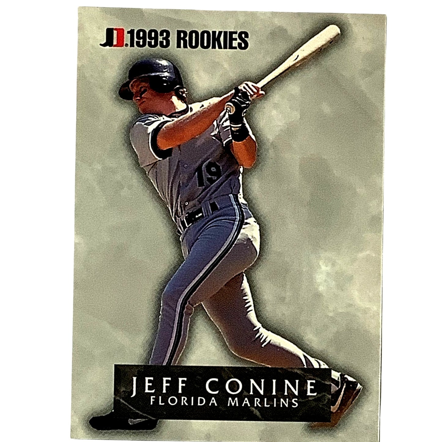 1993 Rookie, Jeff Conine Florida Marlins, MLB, Jimmy Dean 1993, Card 3, EX/NM