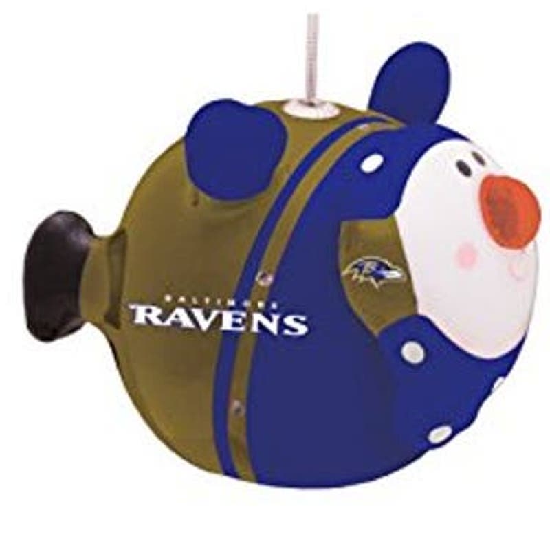 Baltimore Ravens Snowman Ornament 4.5" x 3.5" x 3.5", LED, Need Batteries