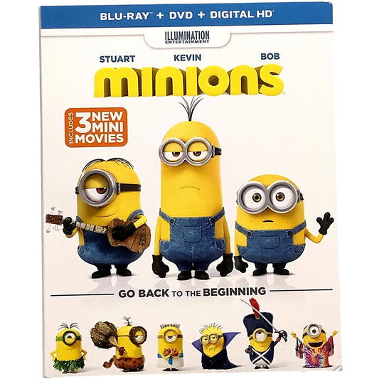 Minions (2014 Blu-ray + DVD) NIP, 3 New Mini Movies, 2 Disc Set for the Family