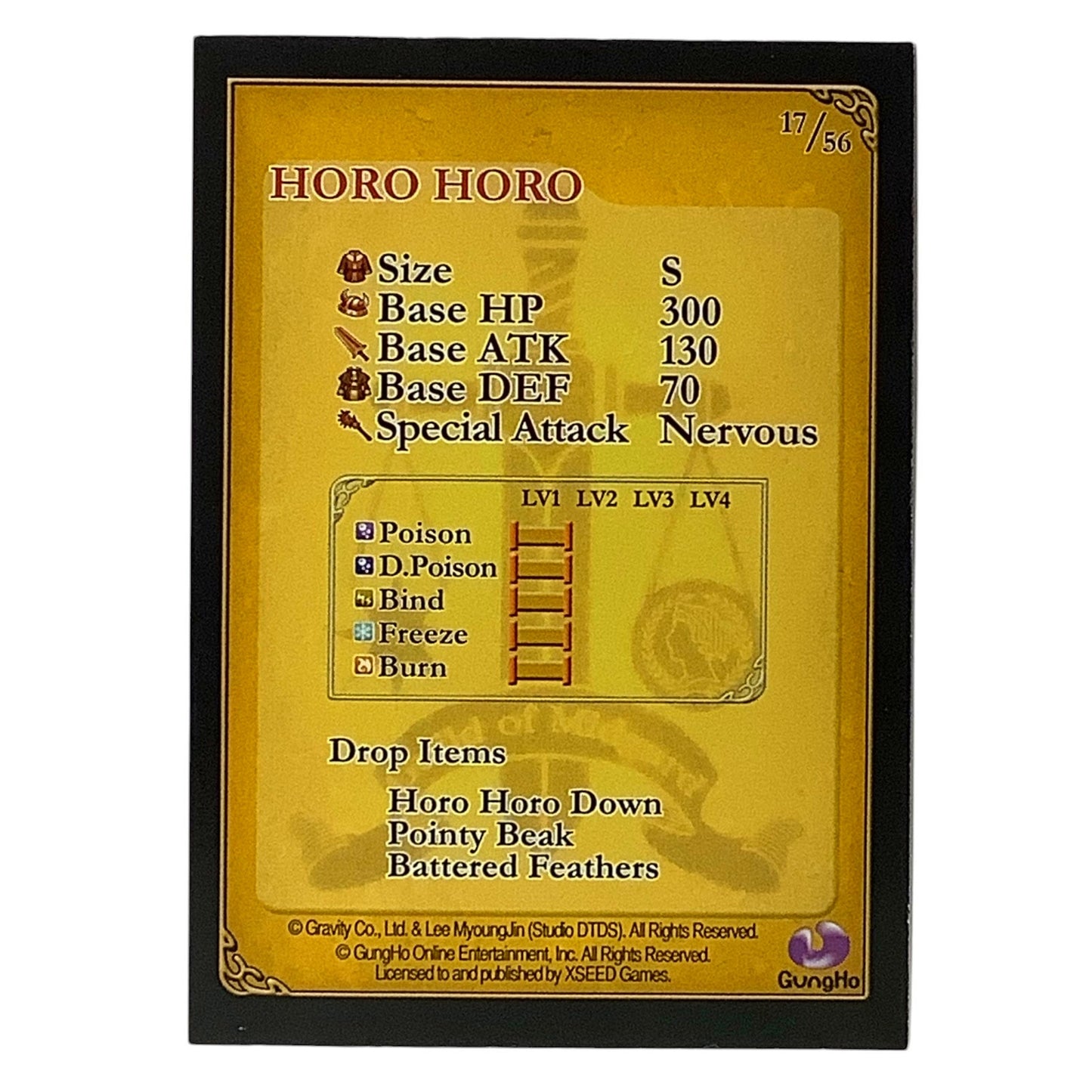 Ragnarok Odyssey Game Card 17/56, Horo Horo, by XSeed Games