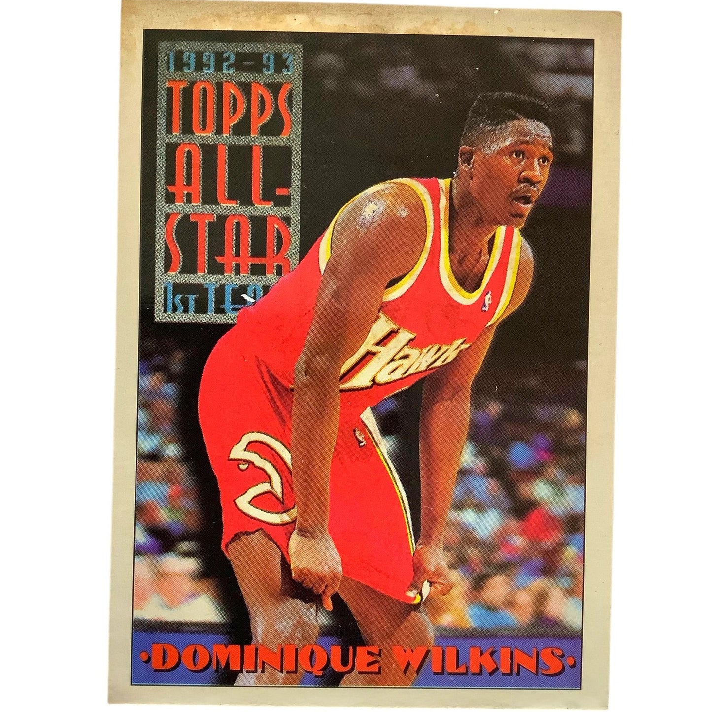 Dominique Wilkins, Hawks, 1993 Topps '92-93 All-Star 1st Team Card 103, EXC