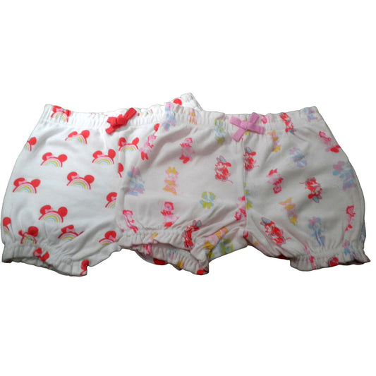 2 Pair, New Amazon Disney Minnie Rainbow Bloomers/Shorts 24 Months