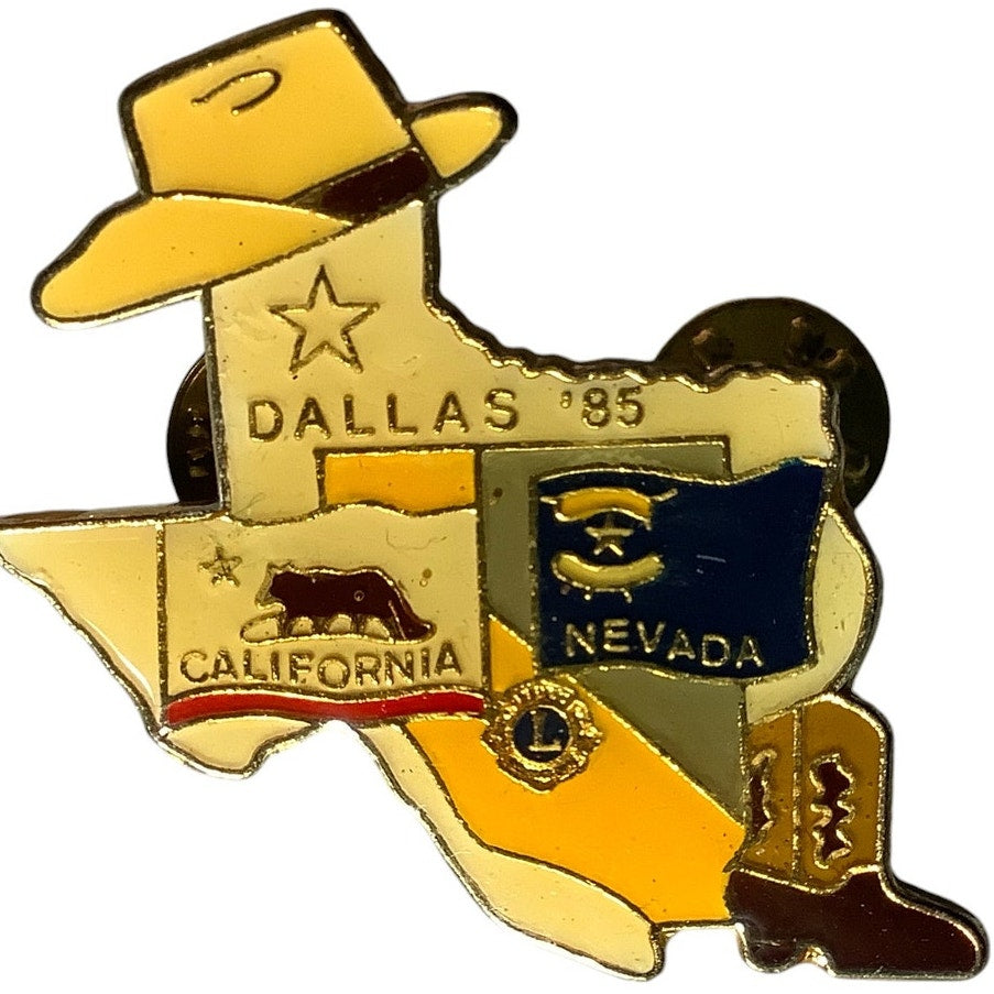 1985 Lions Club International, Dallas 85' California, Nevada Lapel Pin