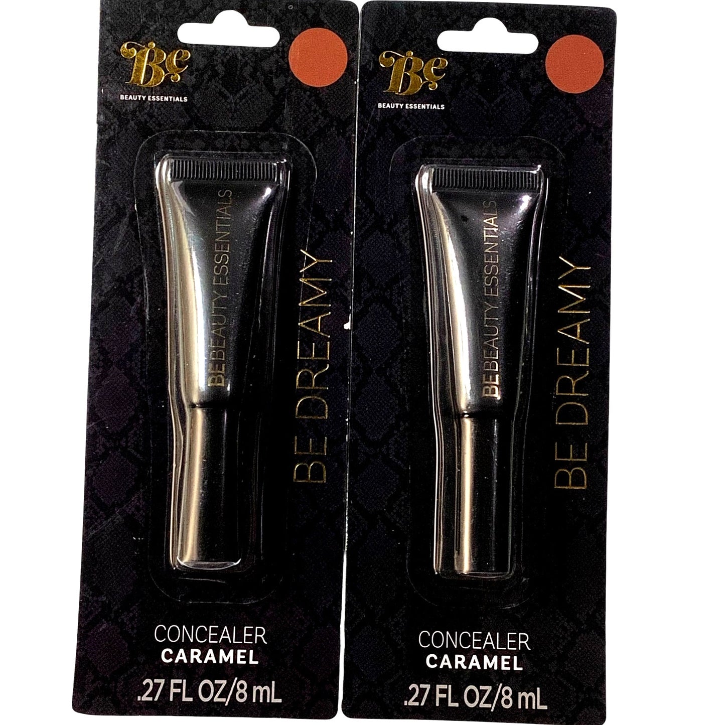 2-PK Beauty Essentials Concealer, Caramel, .27 Fl.Oz. Each, Handy For Travel Kit