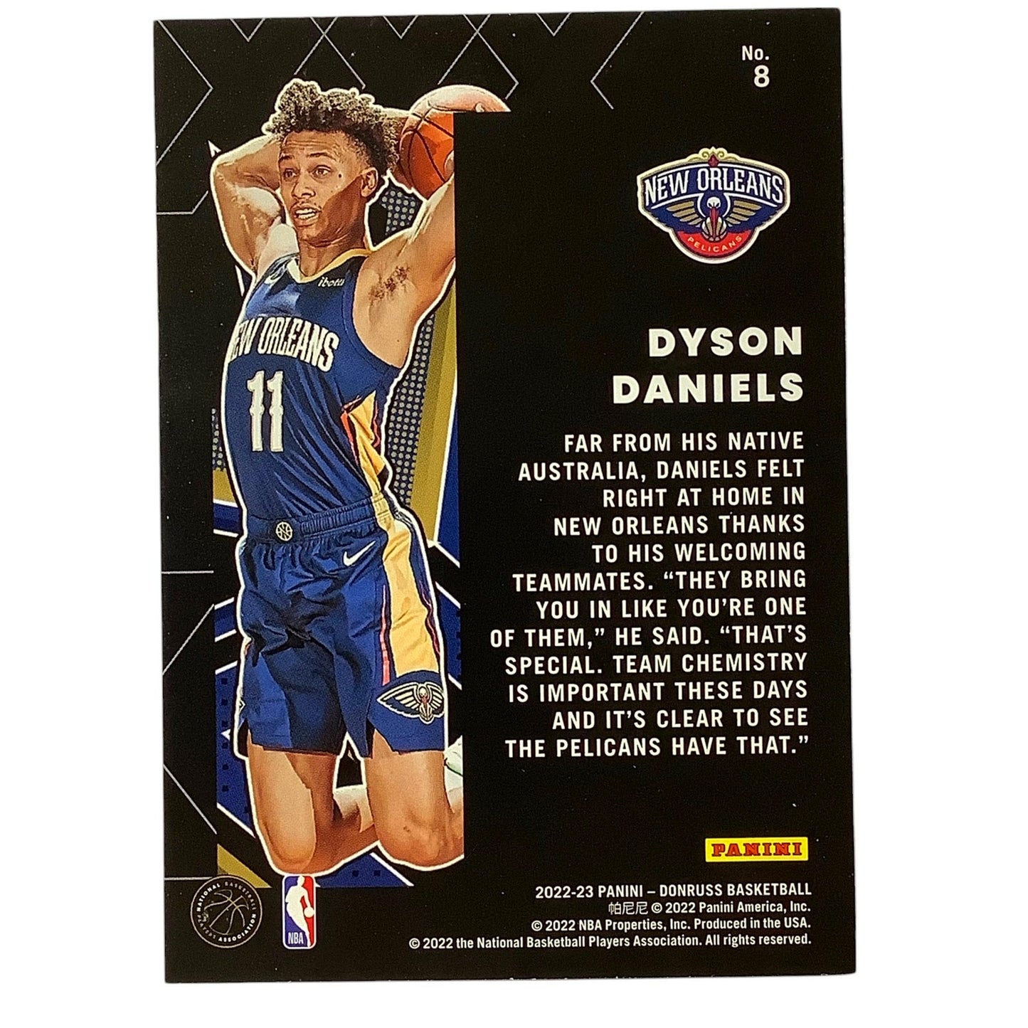 Dyson Daniels - Great X-Pectations N.O. Pelicans, #8, 2022-23 NBA Panini-Donruss