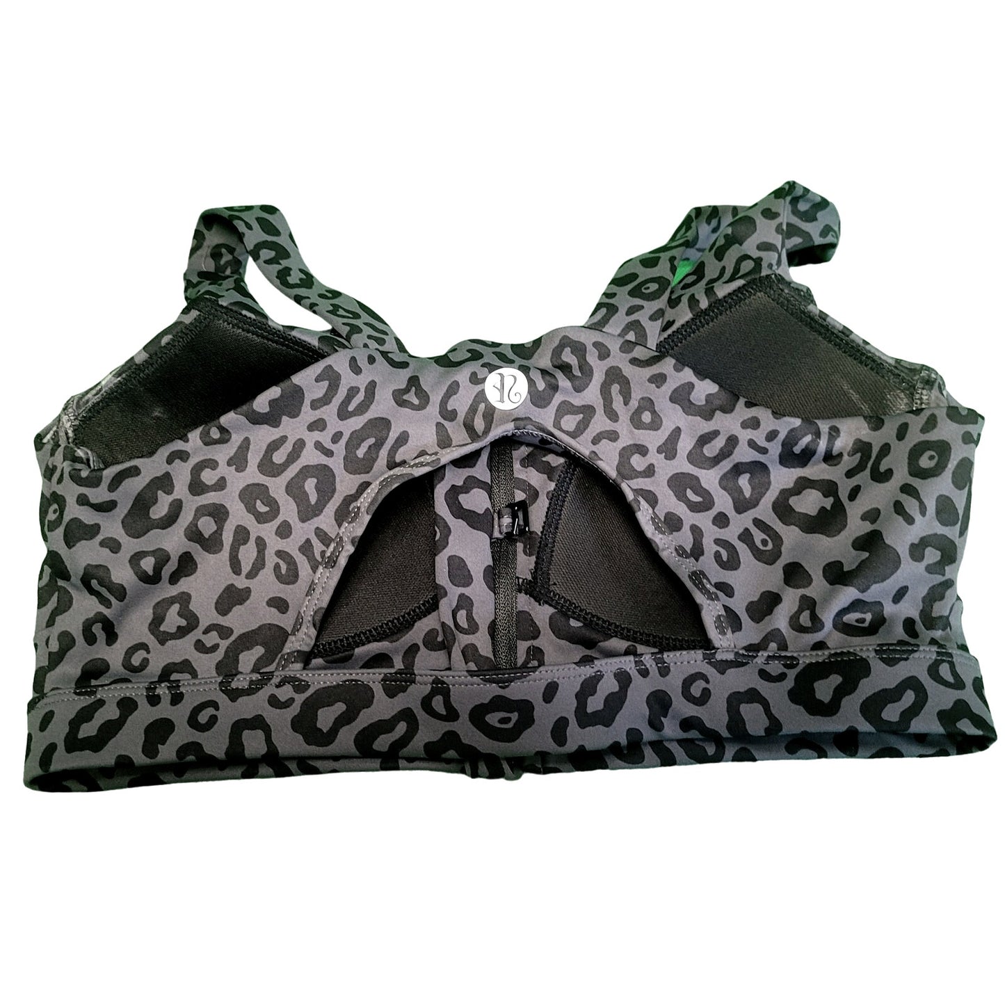 RUNNING GIRL M High Impact Sports Bra ,Racerback Bra Workout Crop Leopard Print