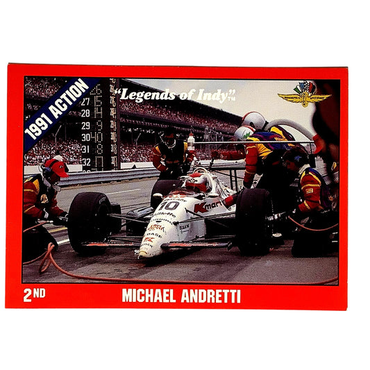 Michael Andretti 2nd Place Indy 500, 1991 Action, 1992 Legends of Indy, Card #3