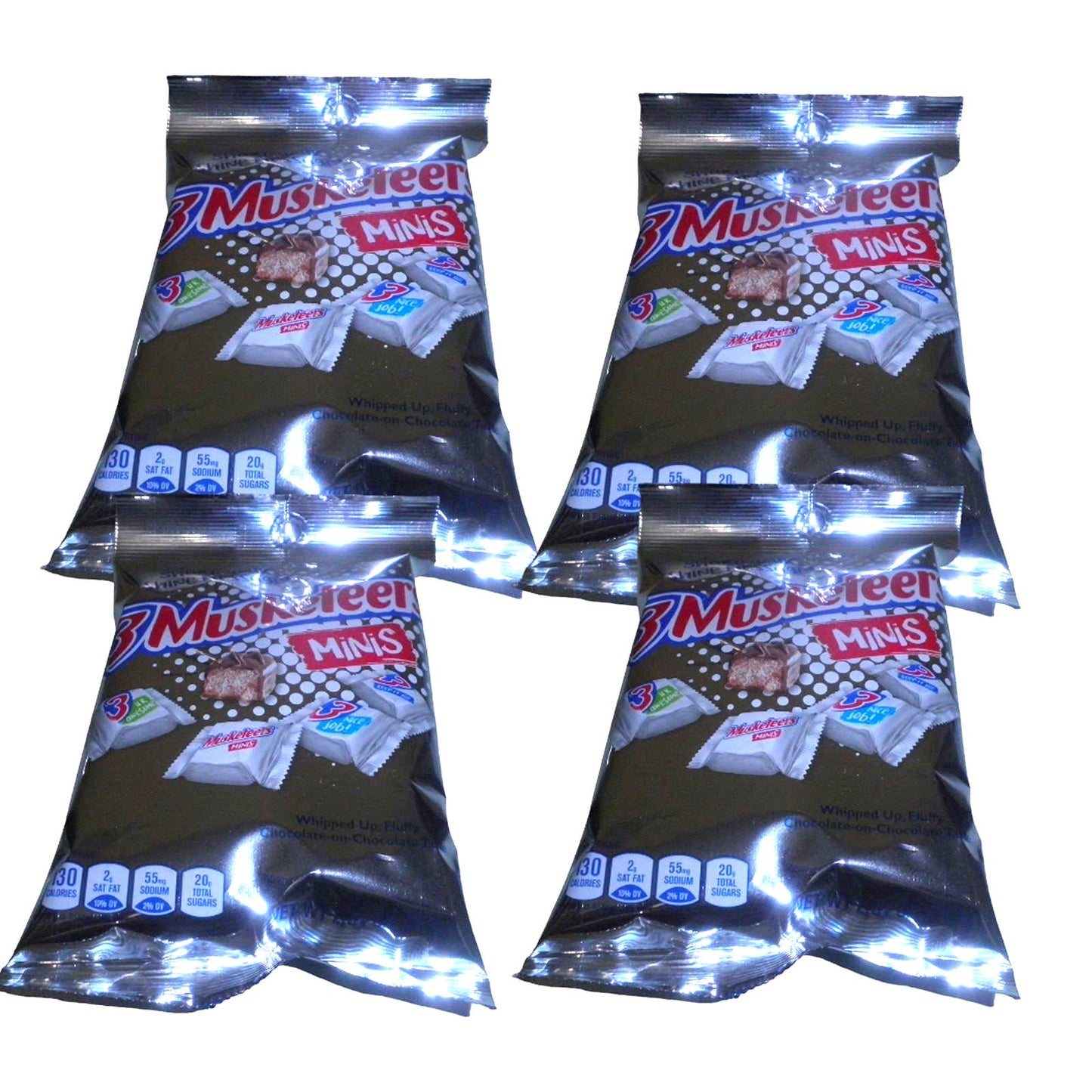 3 MUSKETEERS Chocolate Minis Candy Bars 2.64 Oz Bags (4 Bags) Fresh Date 3/31/24