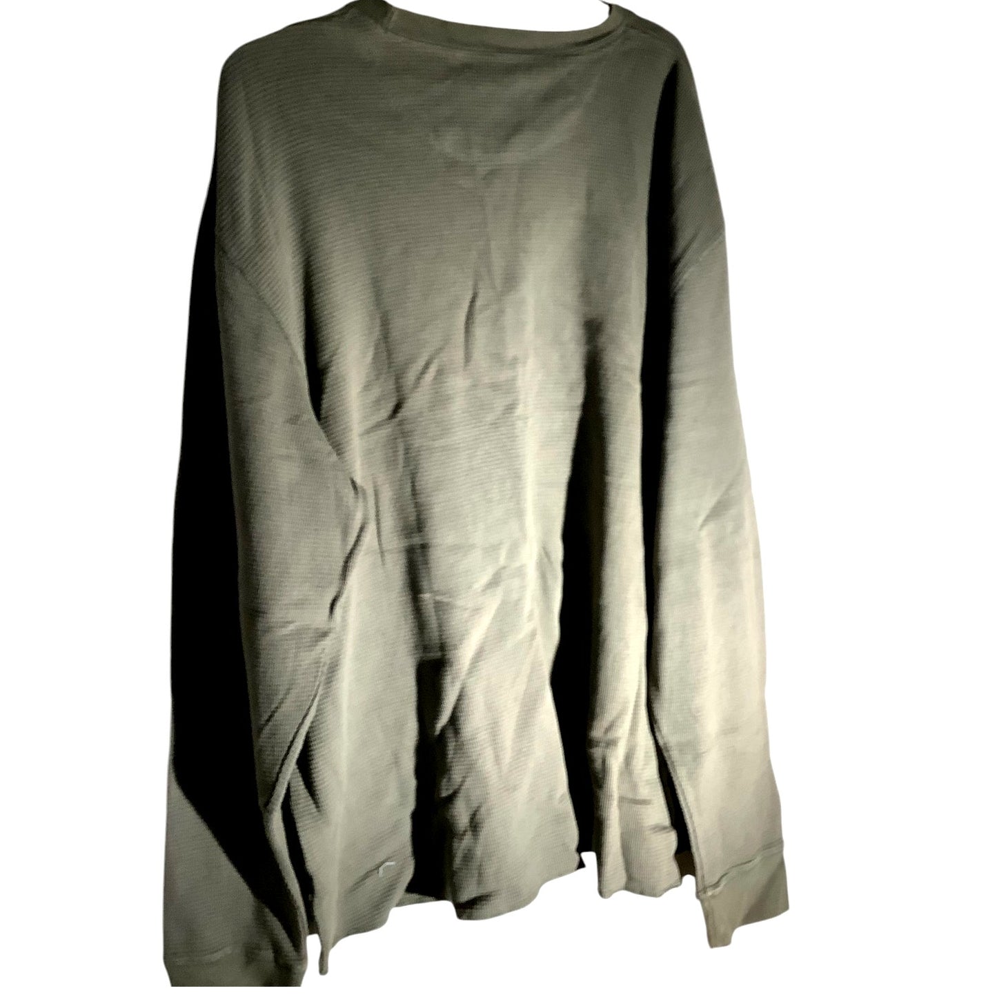 Sonoma Men's Long Sleeve Shirt, XXL, Crew Neck, Olive Drab Green, 47-51" Chest