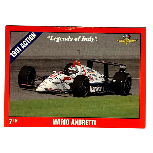 Mario Andretti 7th Place Indy 500, 1991 Action, 1992 Legends of Indy, Card #8