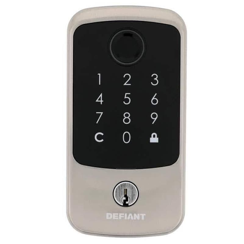 Defiant Hubspace Satin Nickel Biometric Fingerprint Electronic Touchpad Deadbolt