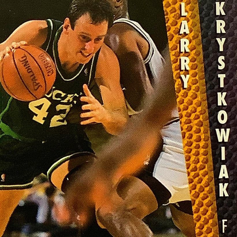 Larry Krystkowiak (F), Card #223, Utah Jazz, 1992-93 Fleer NBA