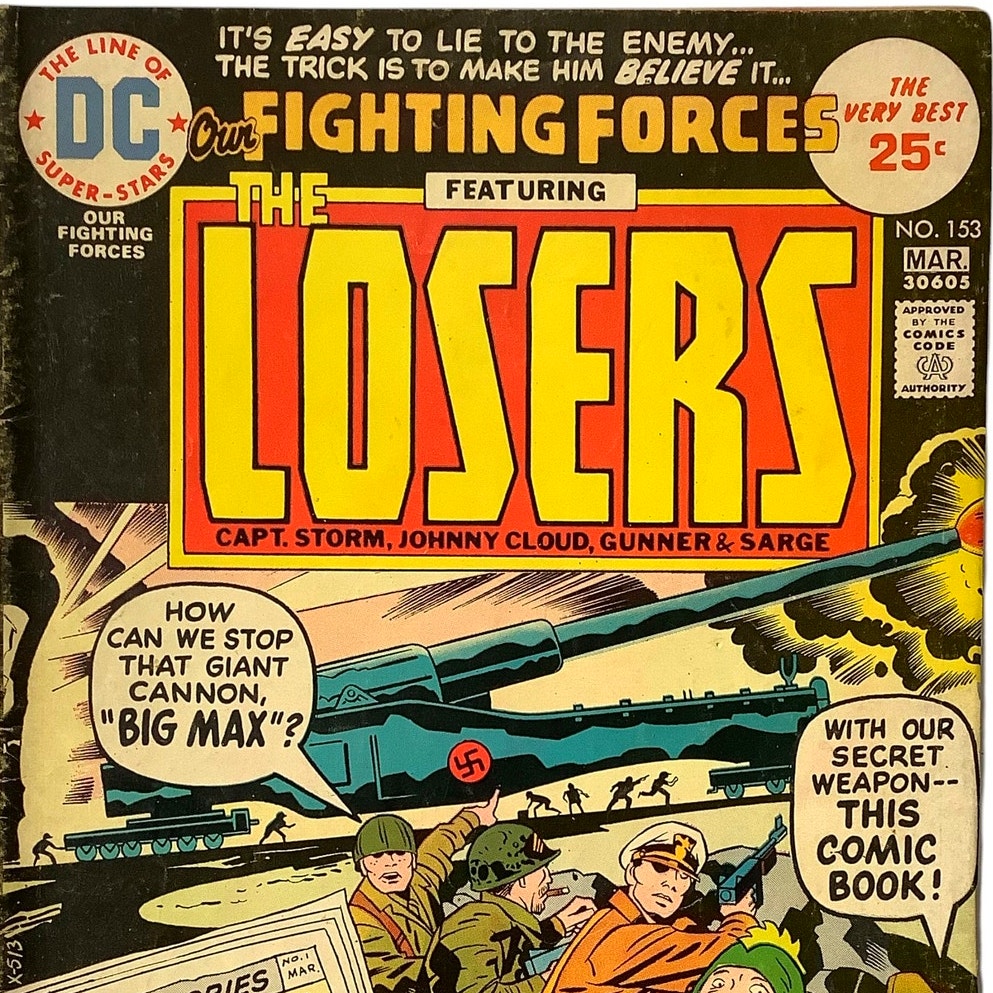 DC Comics, Our Fighting Forces #153, The Losers, Mar 1975, VF+ 8.5