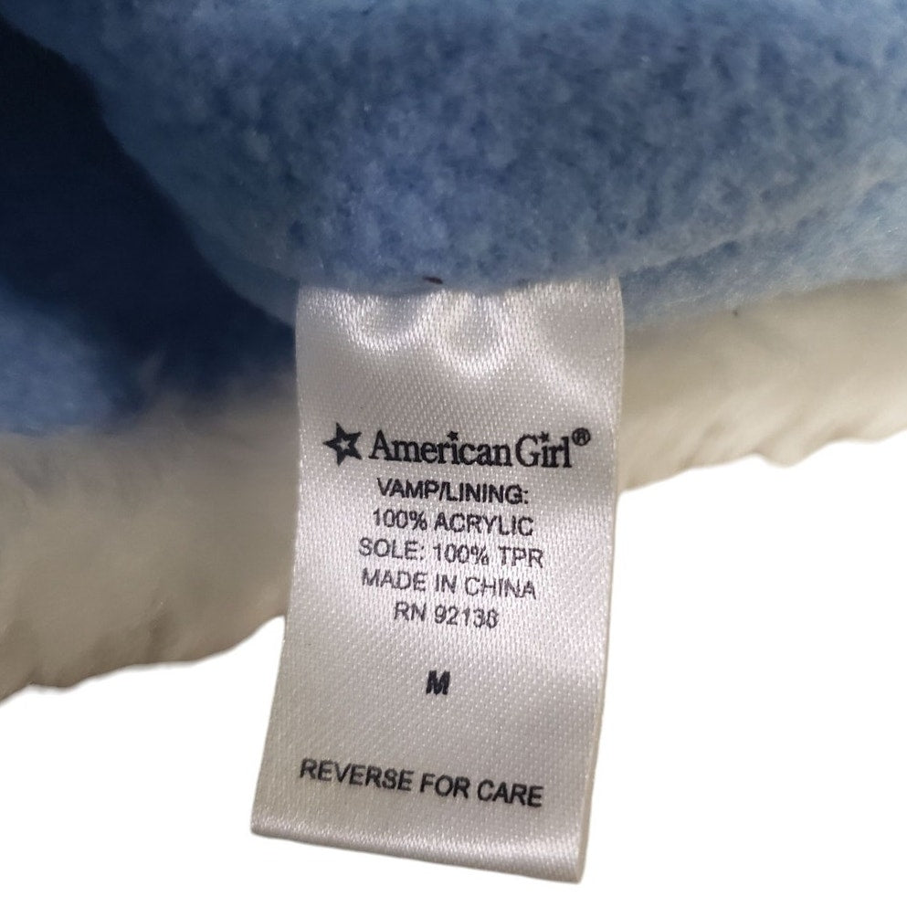 American Girl Blue Polar Bear Fleece Lined Knit Booties, Size M (3.5-5)