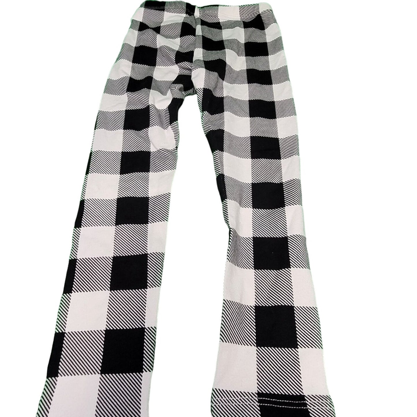 Toddler Girls' Checkered Leggings - Cat & Jack Black/Cream Size 5T