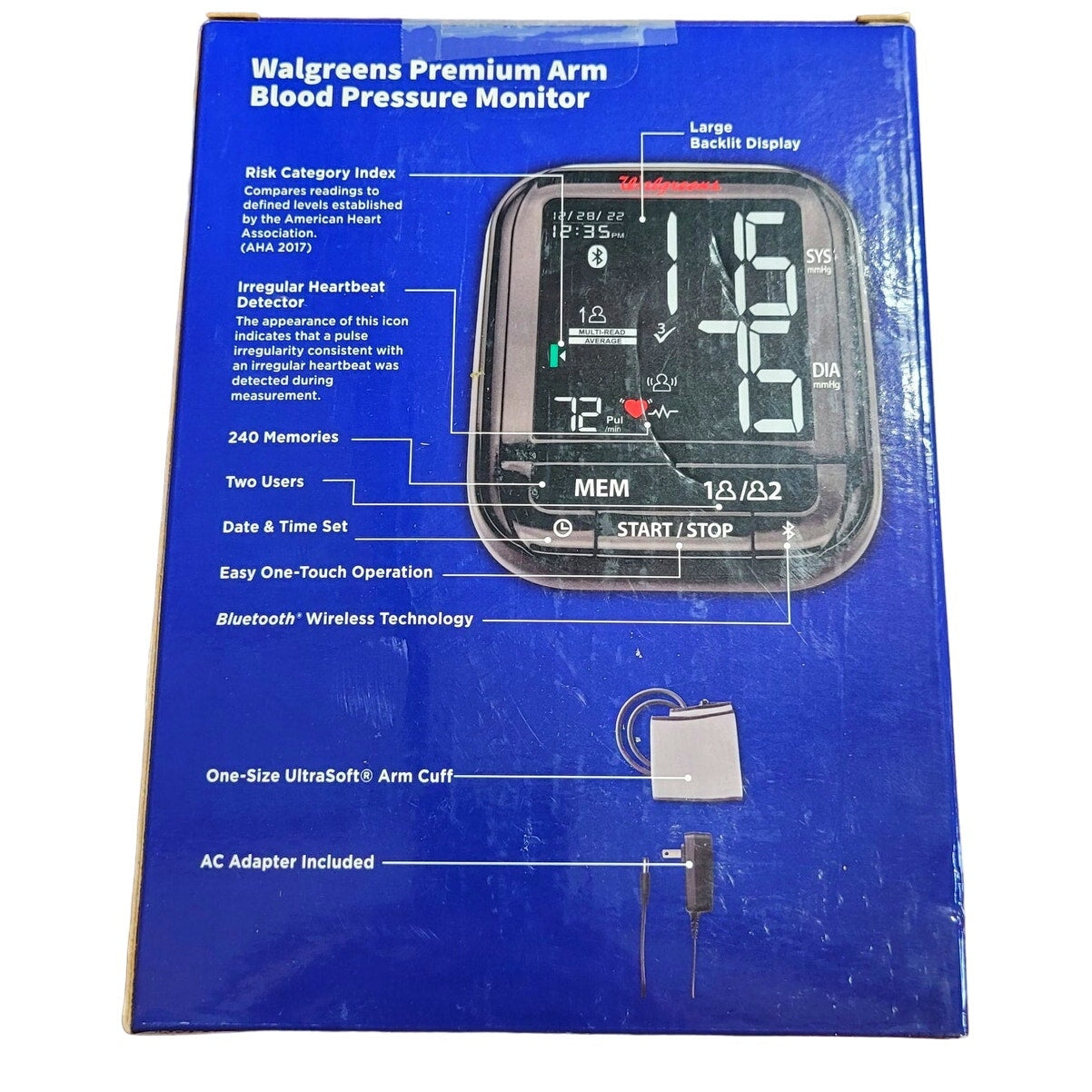 Walgreens Premium Arm Blood Pressure Monitor with Bluetooth