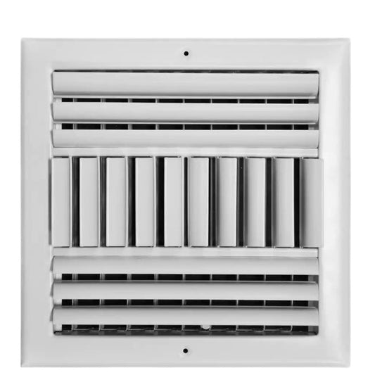 Everbilt 10 in. x 10 in. 4-Way Steel Wall/Ceiling Register, White, #402999 NIP