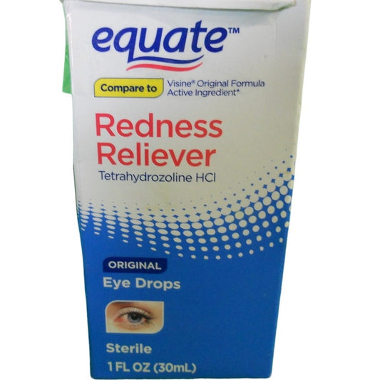 Equate Tetrahydrozoline HCl Original Redness Reliever Eye Drops, 1 fl oz