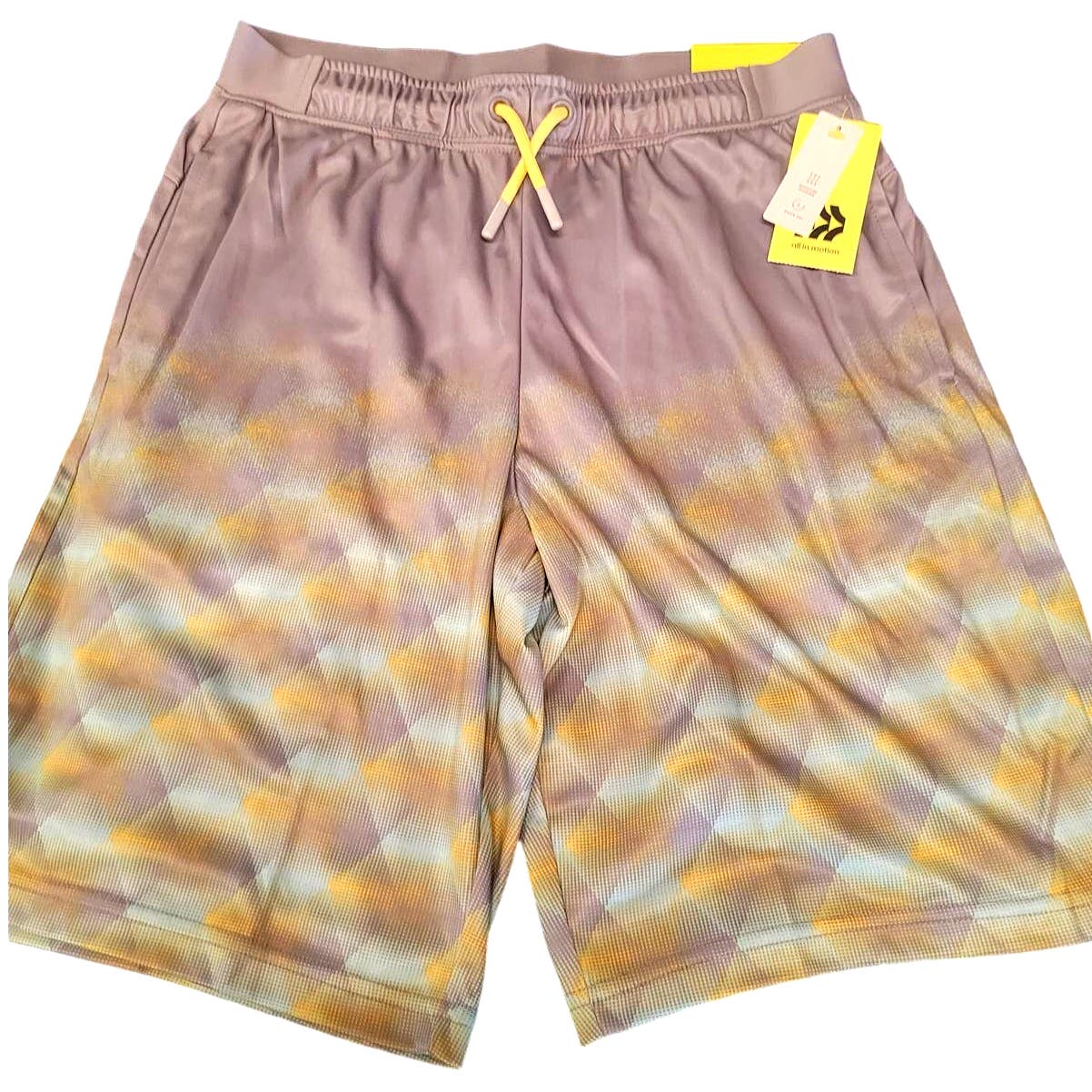 Boys' Geometric Ombre Performance Shorts, LG (12/14), Gray - All in Motion