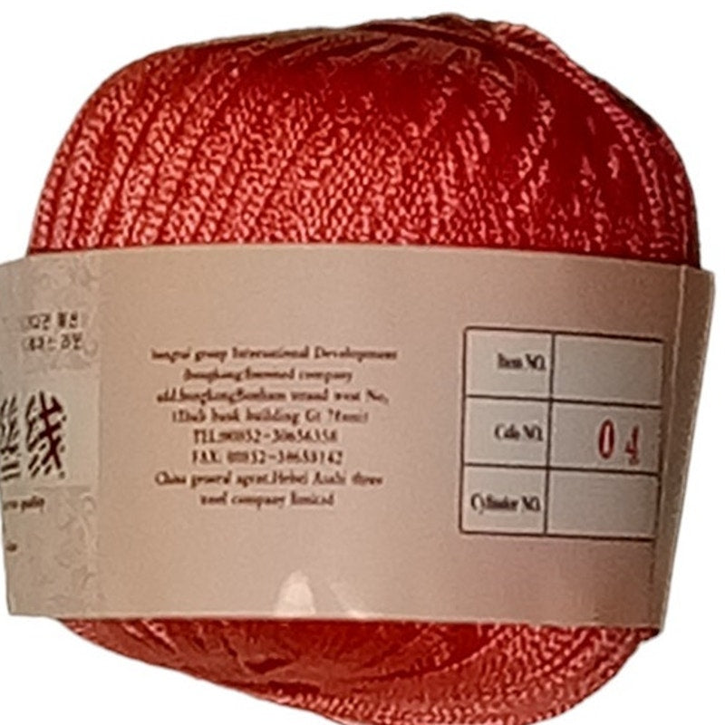 50g Lace Thread Hand-Woven Fine Thread Knitted Yarn, Pink, Cotton, Color: 04