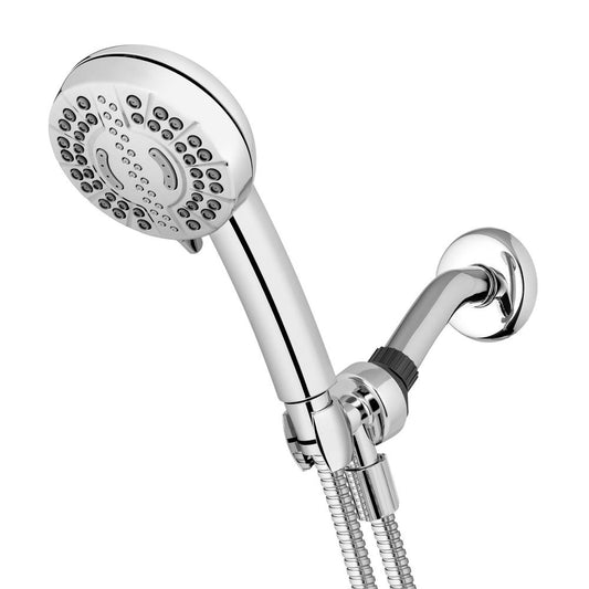 7-Spray Patterns w/ 1.8 GPM 4" Wall Mount Adjust Handheld Shower Head, Chrome