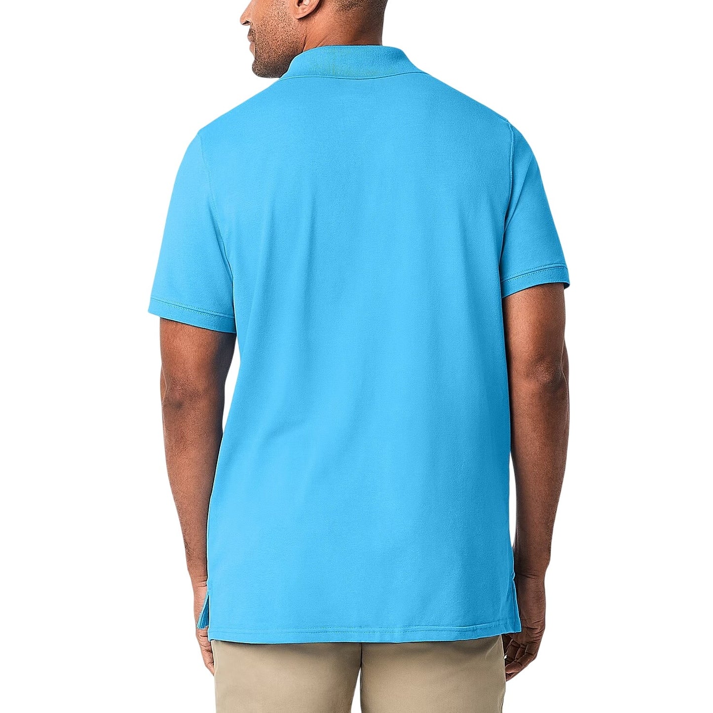 St. John's Bay Big &Tall Mens Regular Fit S/S Polo Shirt, Azure Blue, 2XLT