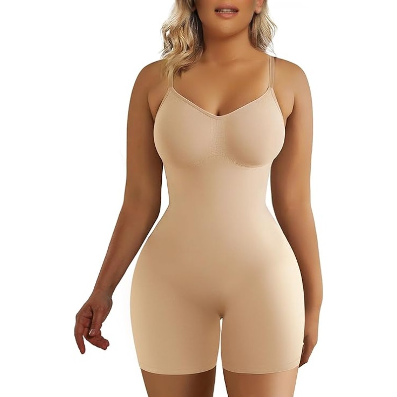 Lycra Shapewear Bodysuit Tummy Control Seamless Sculpting Snatched Waist, S/M