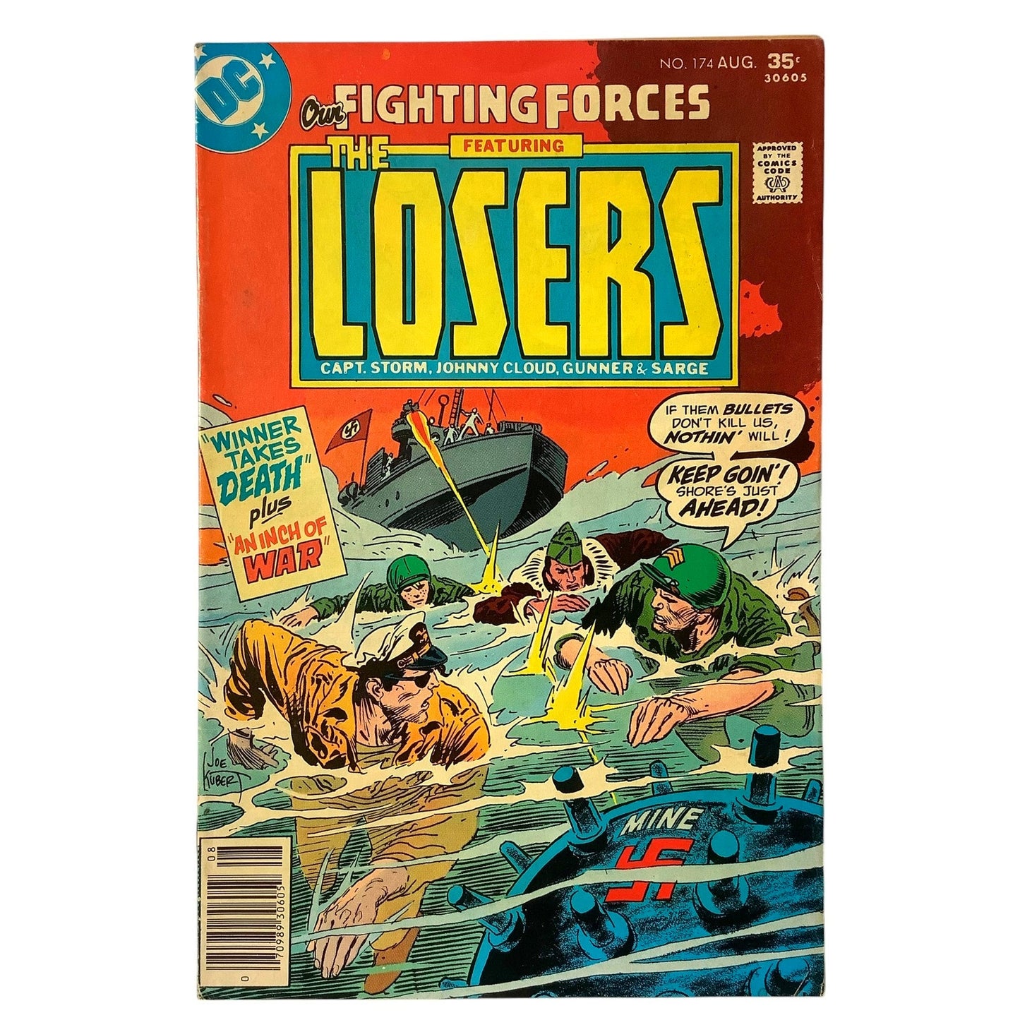 DC Comics, Our Fighting Forces #174, The Losers, Aug 1977, VF+ 8.5