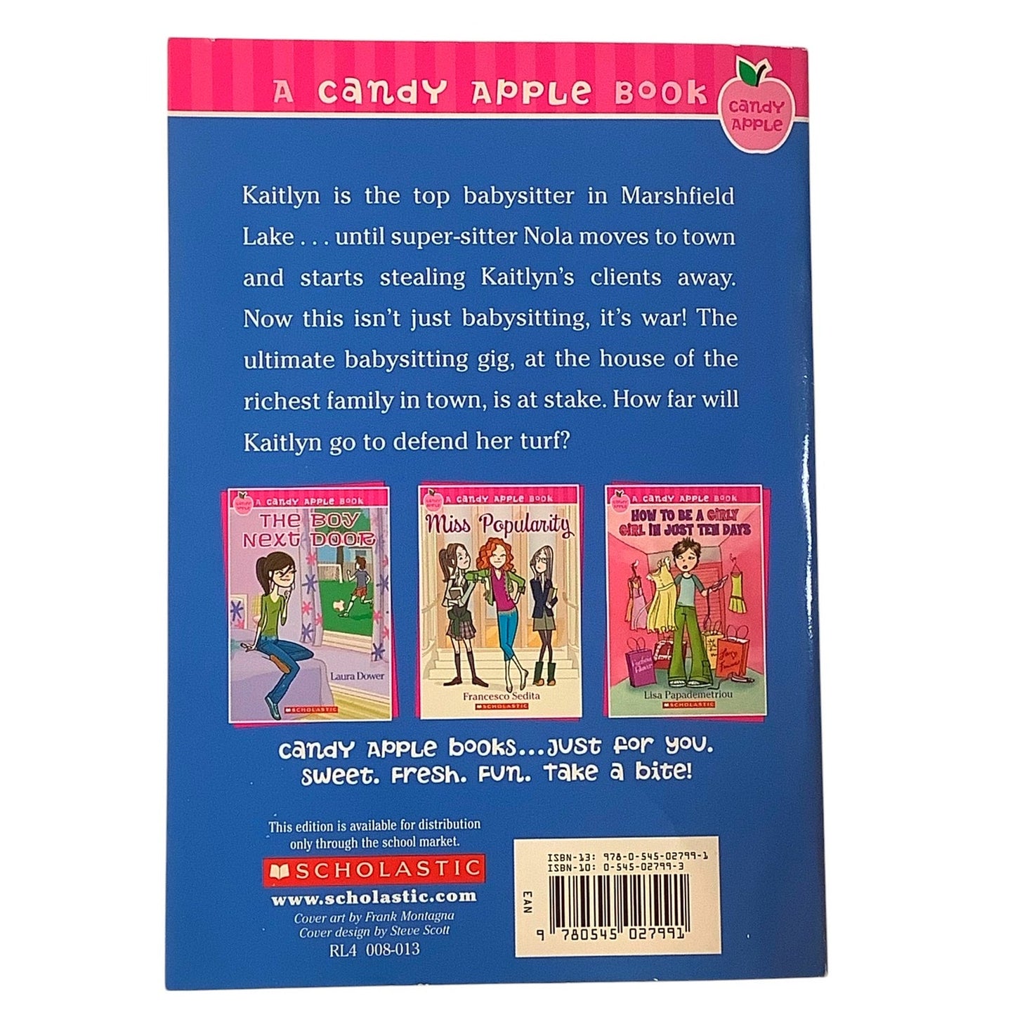 Scholastic 2007 First Printing, The Babysitting Wars Mimi McCoy Candy Apple Book