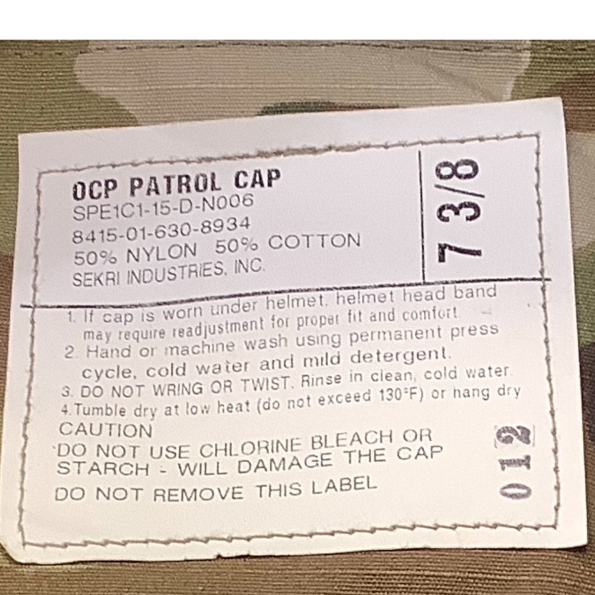 Woodland OCP Patrol Cap U.S. Army Issue Utility Cap (7 3/8)