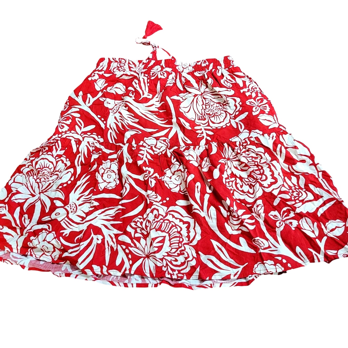 Women's Mini Tiered A-Line Skirt - Knox Rose Red Floral XS